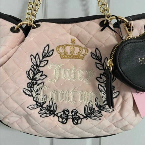 Juicy Couture Royal Moment Satchel Pink Purse Bag